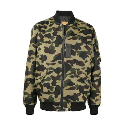 BAPE FW22 Camo Zip-Up Jacket Green Menswear Long Sleeve 001LJH801015M
