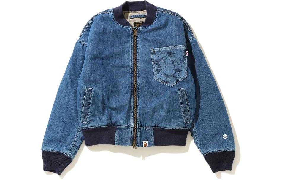 BAPE FW22 Cartoon Print Bomber Jacket Blue 1G30-240-502