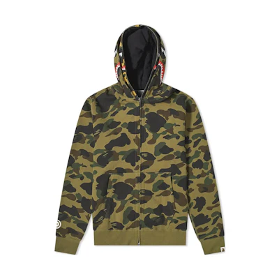 BAPE FW22 Colorful Hoodie Jacket with Hat Print and Full Zipper 1E20115035