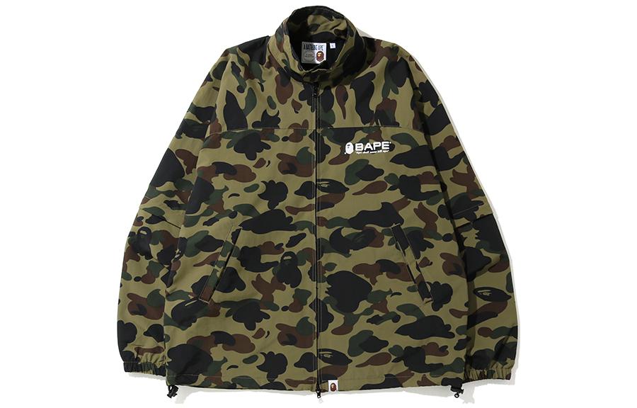 BAPE FW22 Detachable Sleeve Camo Letter Print Jacket 0ZXJKM140002E