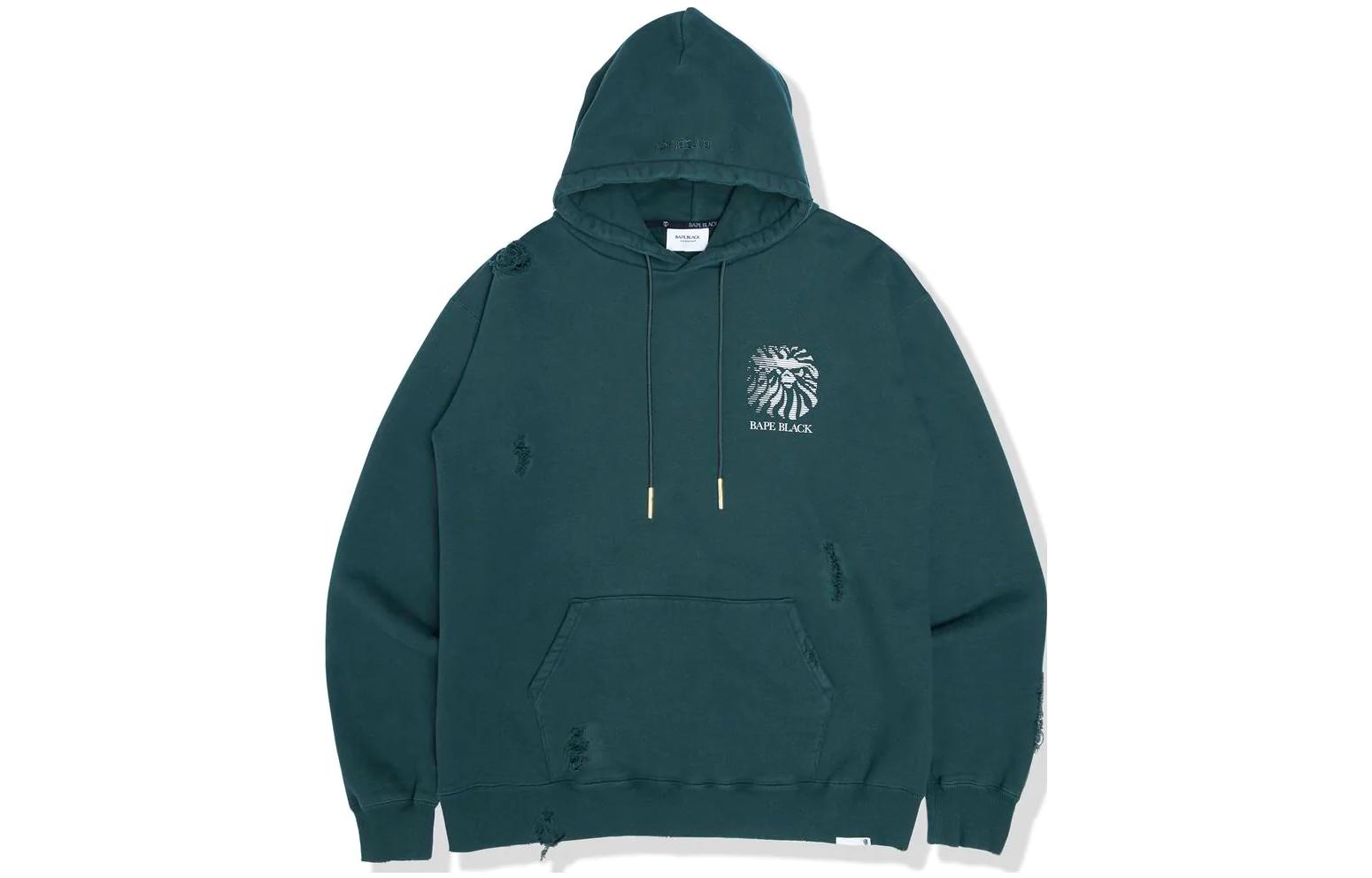 BAPE FW22 Distressed Logo Hoodie - Big Pocket Design 1I70-114-001