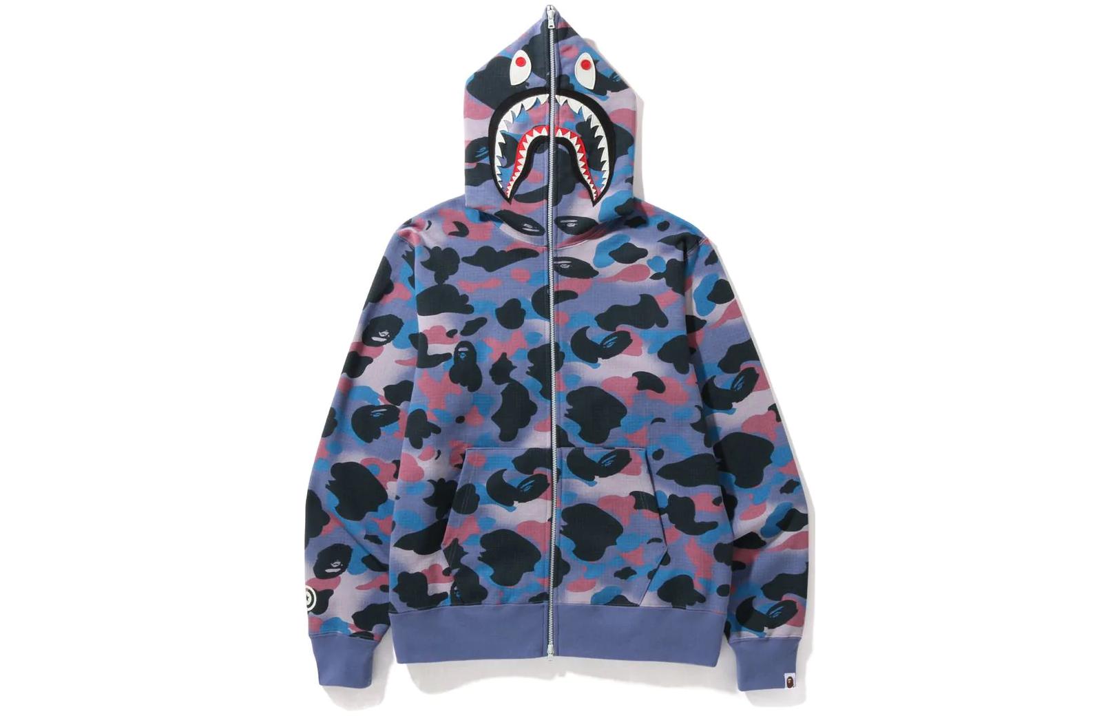 BAPE FW22 Glow-in-the-Dark Full-Zip Long Sleeve Hoodie Men’s 1i80-115-005