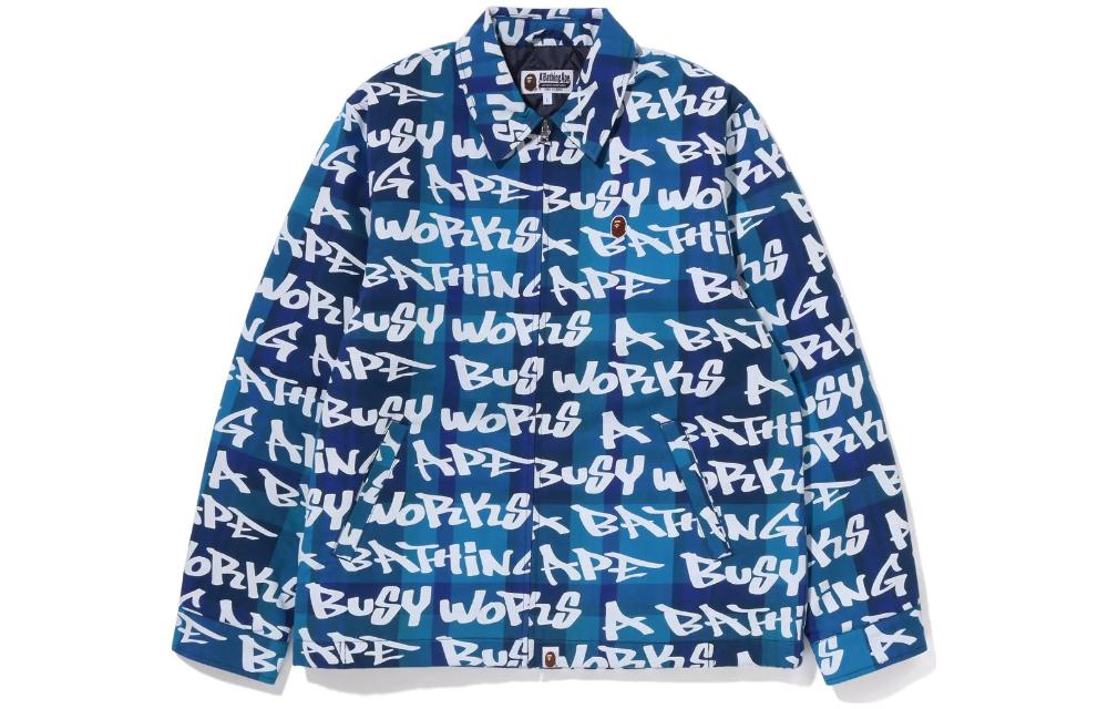 BAPE FW22 Graffiti Letter Print Plaid Zip-Up Long Sleeve Jacket Men’s. 1I80-141-008 圖 3