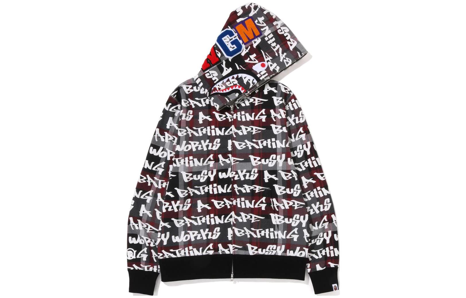 BAPE FW22 Graffiti Shark Full Zip Hoodie Mens 1I80-115-007