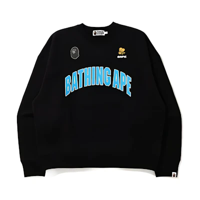 BAPE FW22 Letter Print Crewneck Pullover Sweatshirt Mens 0ZXSWM11301SF