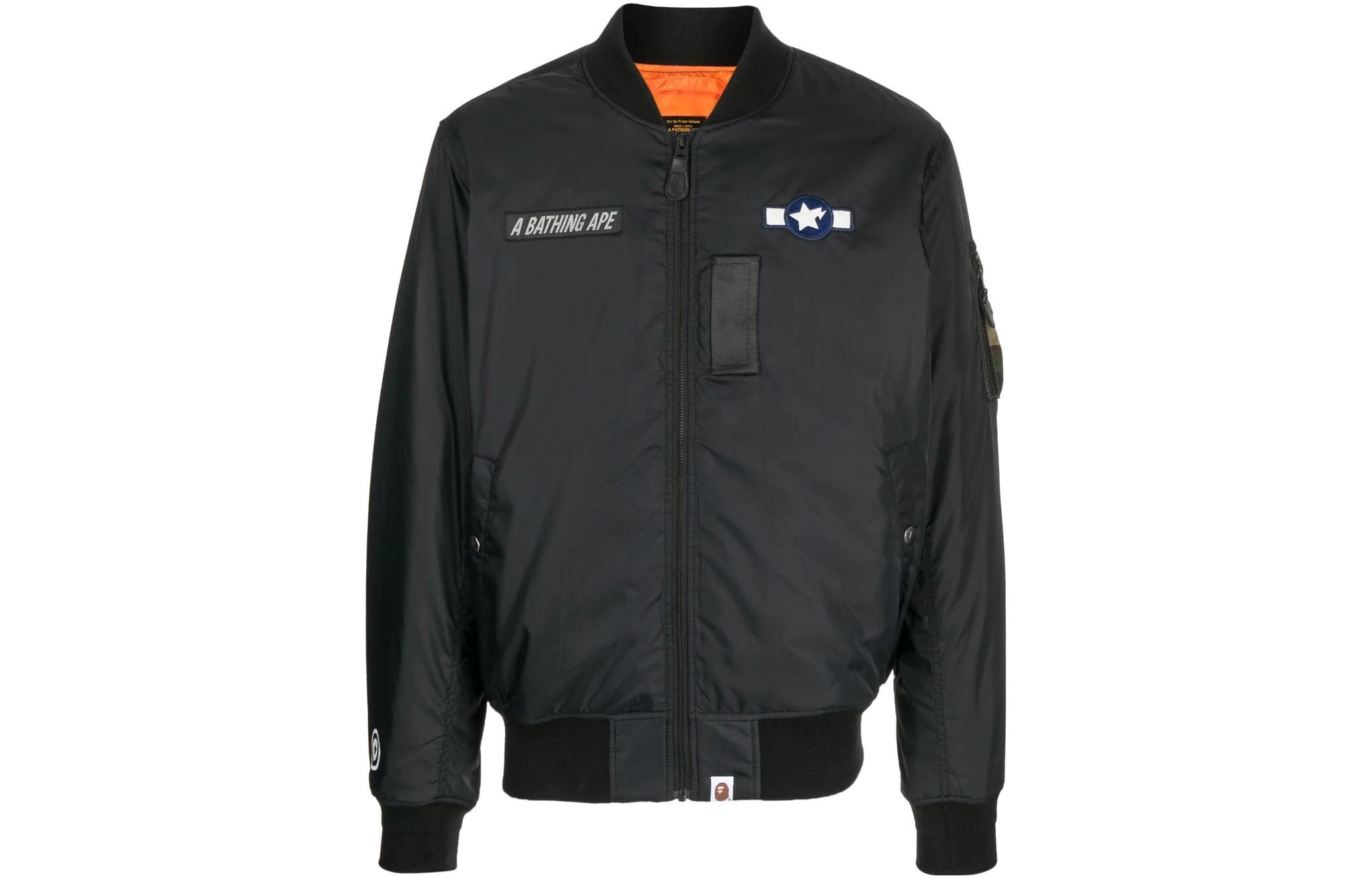 Details for 베이프 FW22 로고 패치 남성 플라이트 자켓 0ZXJKM141001I