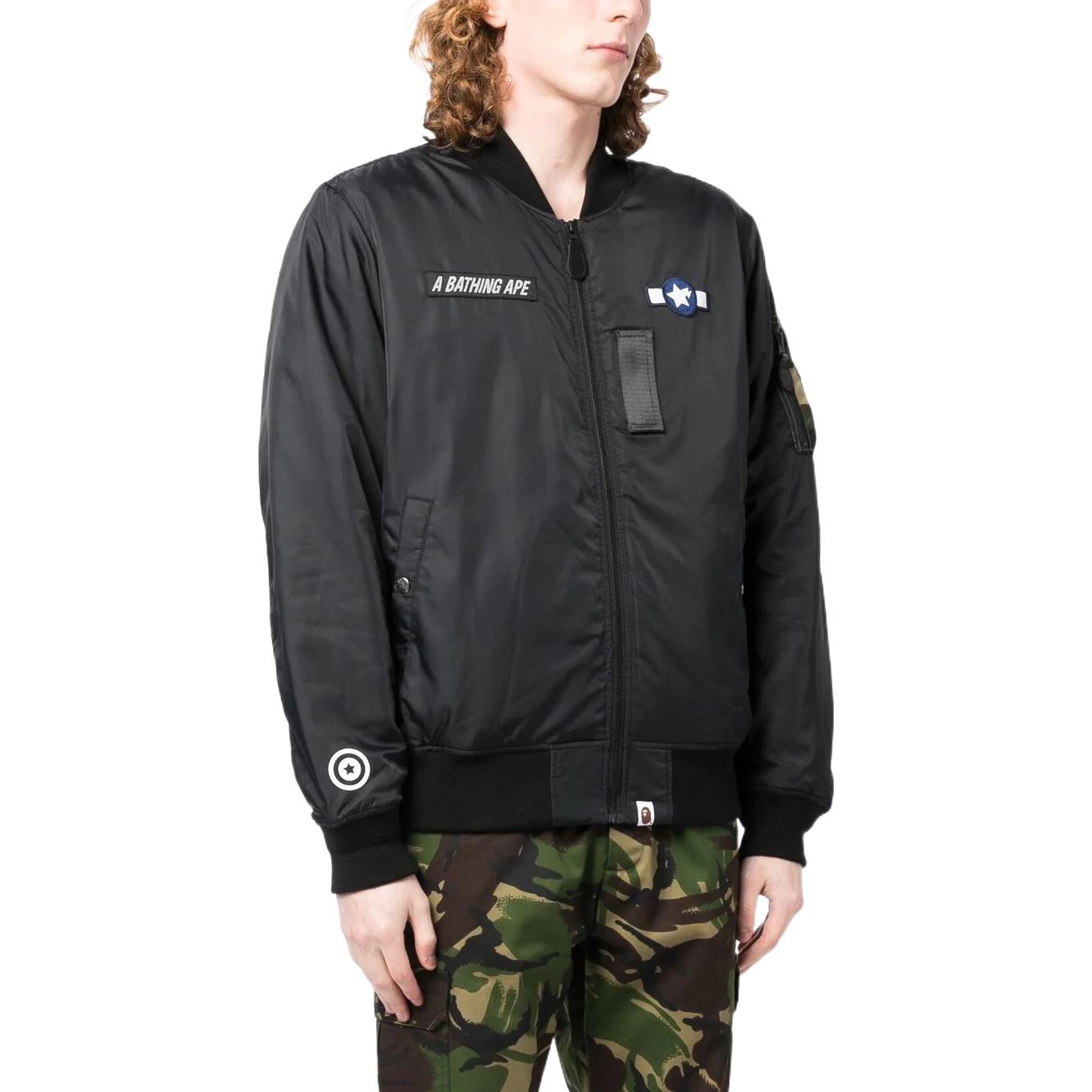 Cheap 베이프 FW22 로고 패치 남성 플라이트 자켓 0ZXJKM141001I