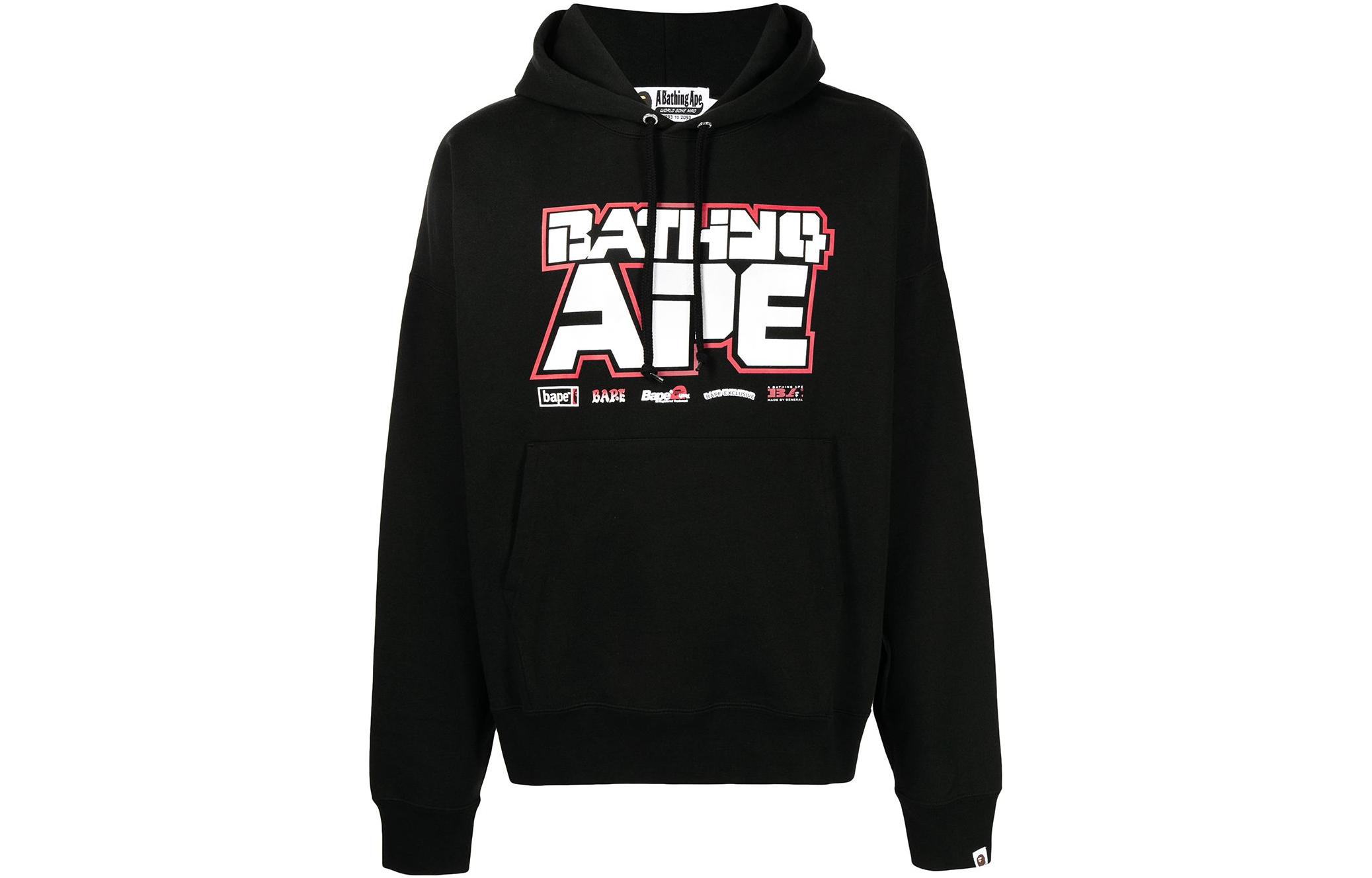 BAPE FW22 Logo Print Hoodie Black 001PPH701001I