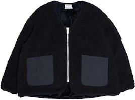 BAPE FW22 Logo Zip Up Fleece Jacket Black Embroidered Long Sleeve Outerwear 1I70-140-006 BAPE FW22 Logo Zip Up Fleece Jacket Black Embroidered Long Sleeve Outerwear 1I70-140-006