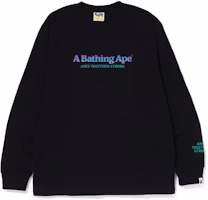 BAPE FW22 Mountain Gradient Logo Print Pullover Long Sleeve Tee 1I80-111-015 BAPE FW22 Mountain Gradient Logo Print Pullover Long Sleeve Tee 1I80-111-015