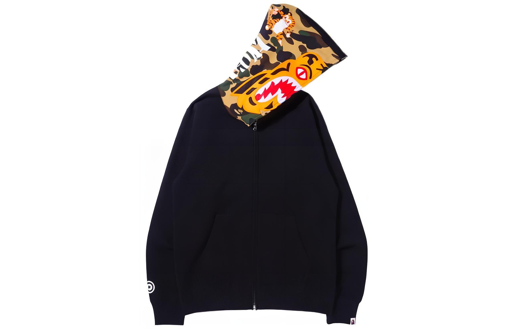BAPE FW22 Pattern Letter Embroidered Zip-Up Hoodie 0ZXSWM115014I