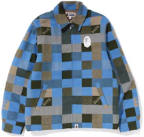 BAPE FW22 Plaid Embroidered Ape Zip-Up Long Sleeve Jacket 1I80-140-001 BAPE FW22 Plaid Embroidered Ape Zip-Up Long Sleeve Jacket 1I80-140-001