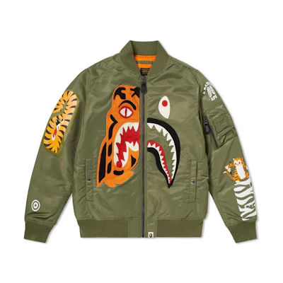 BAPE FW22 Printed Zip-Up Long-Sleeve Jacket Green () 1D70141022