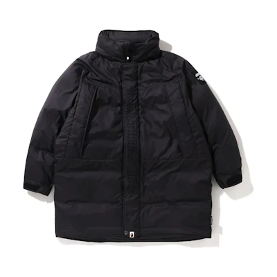 BAPE FW22 Relaxed Fit Down Jacket Solid Ape Print Stand Collar Menswear 1I80-144-005