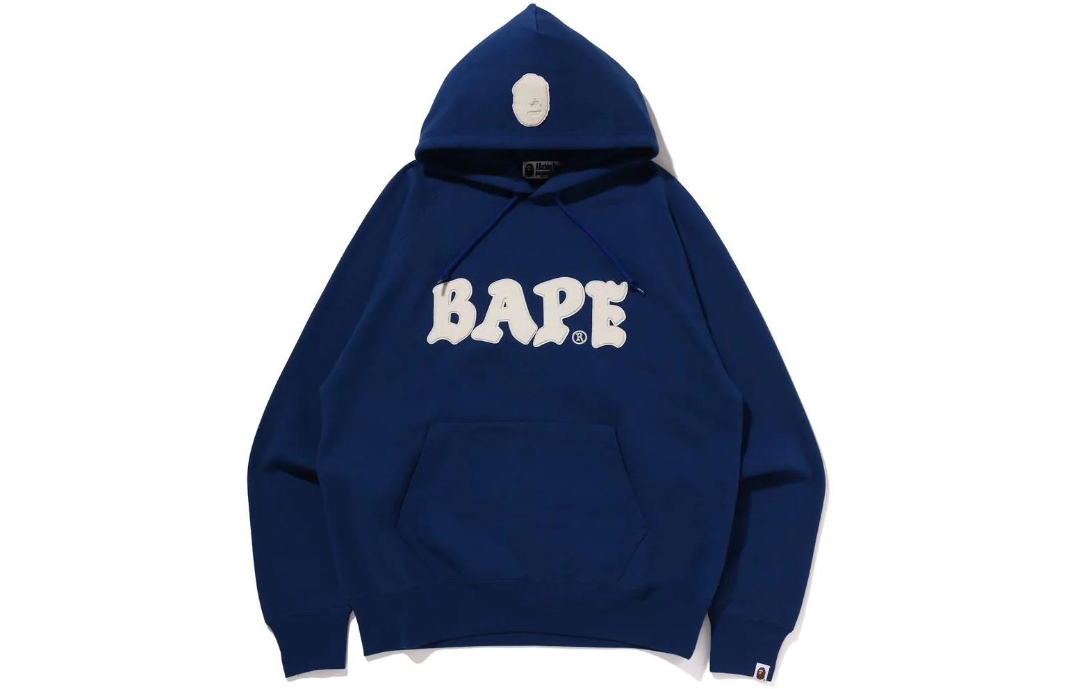 BAPE FW22 Relaxed Fit Pullover Hoodie Logo Printed Hoodie 1I80-114-001