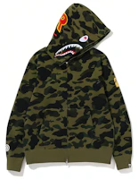 BAPE FW22 Shark Camo Appliqué Zip-Up Hoodie Unisex Couples Style 1I80-115-015 BAPE FW22 Shark Camo Appliqué Zip-Up Hoodie Unisex Couples Style 1I80-115-015