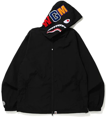 BAPE FW22 Jaket Pria Lengan Panjang Shark Letter Patch Warna Solid Casual 0ZXJKM140008F Buy BAPE FW22 Jaket Pria Lengan Panjang Shark Letter Patch Warna Solid Casual 0ZXJKM140008F