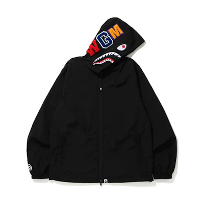 BAPE FW22 Shark Letter Patch Solid Color Casual Long Sleeve Jacket Men 0ZXJKM140008F