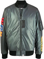 BAPE FW22 Shark Logo Full-Zip Jacket Green Long Sleeve Outerwear 001HJI301006M BAPE FW22 Shark Logo Full-Zip Jacket Green Long Sleeve Outerwear 001HJI301006M