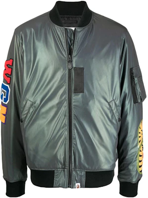 BAPE FW22 Jaket Zip Penuh Shark Logo Hijau Lengan Panjang Lelaki. 001HJI301006M Buy BAPE FW22 Jaket Zip Penuh Shark Logo Hijau Lengan Panjang Lelaki. 001HJI301006M