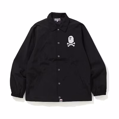 BAPE FW22 Skull Print Single-Breasted Jacket Black Casual Coat 4H70-140-001