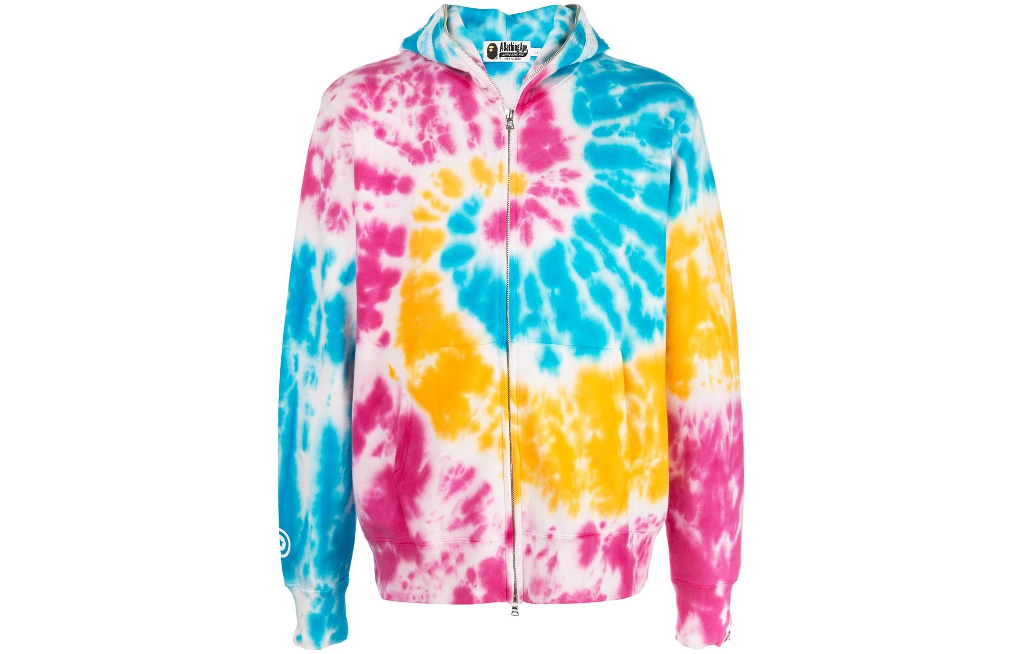 BAPE FW22 Tie-Dye Zip Hoodie Jacket Men’s Multicolor M115019CCMLX