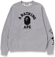 BAPE FW22 Tiger Camo College Relaxed Fit Crewneck Logo Print Sweatshirt Men. 1I70-113-001 BAPE FW22 Tiger Camo College Relaxed Fit Crewneck Logo Print Sweatshirt Men. 1I70-113-001