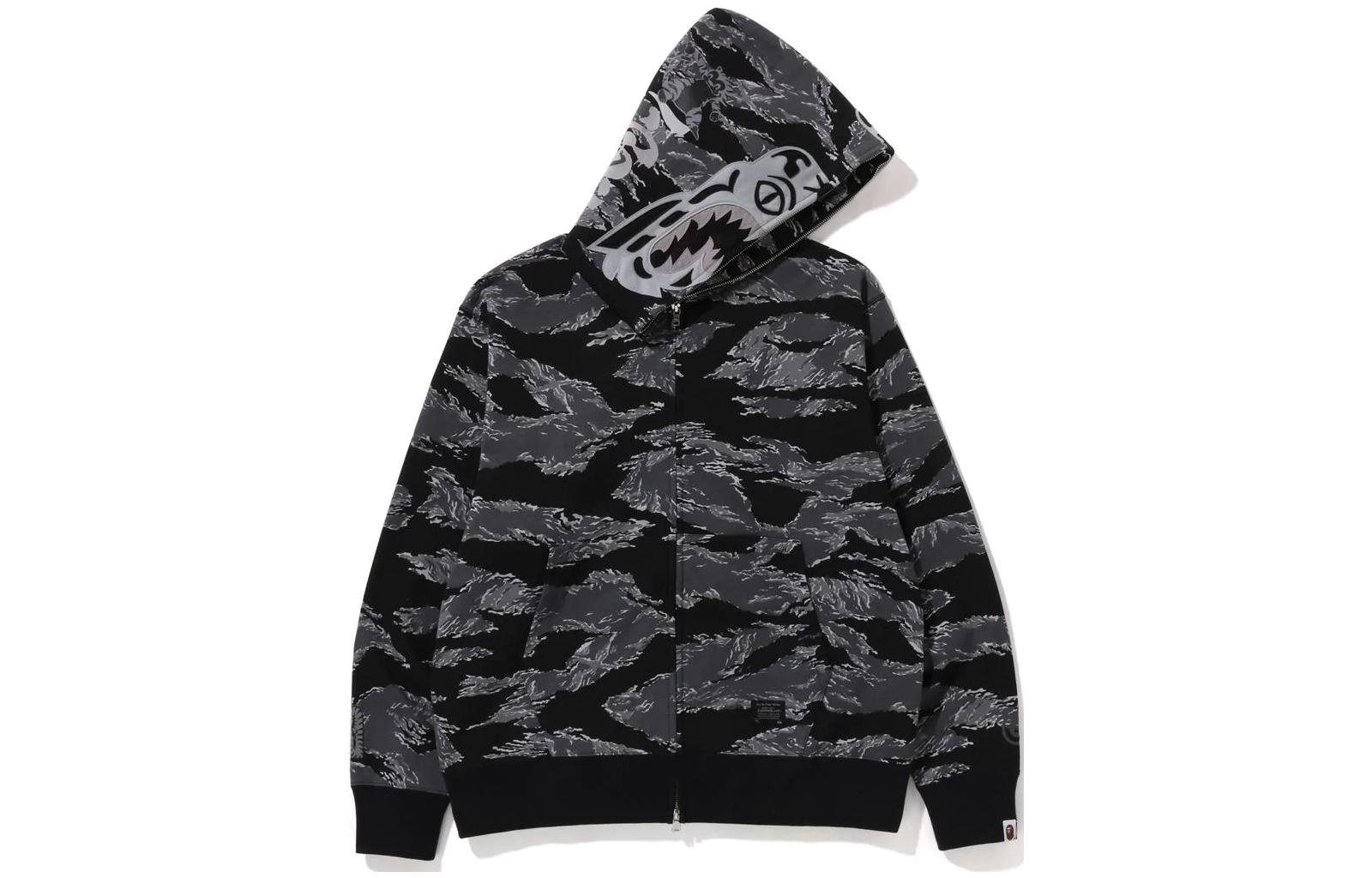 BAPE FW22 Tiger Camo Relaxed Fit Full Zip Hoodie 1I70-115-001