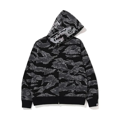 BAPE FW22 Tiger Camo Relaxed Fit Full Zip Hoodie 1I70-115-001