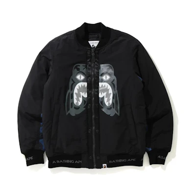 BAPE FW22 Tiger Varsity Bomber Jacket Black 1G80-141-010