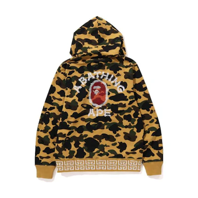 BAPE FW23 Brush College Camo Ape Logo Embroidered Hoodie Unisex 1J80-114-010