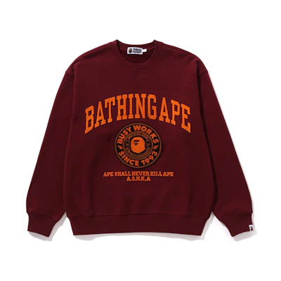 Bape FW23 College Graphic Crewneck Colorblock Sweatshirt . 0ZXSWM113060L