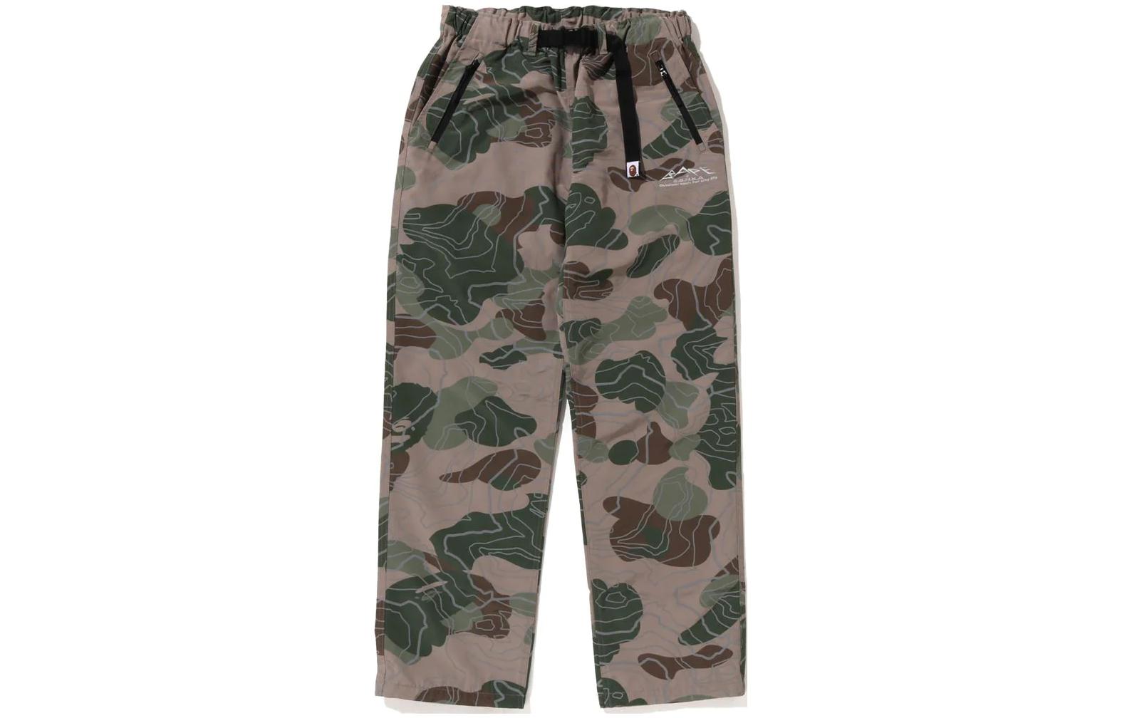 BAPE FW23 Layered Line Camo Reflective Drawstring Outdoor Pants Unisex. 1J80-152-007