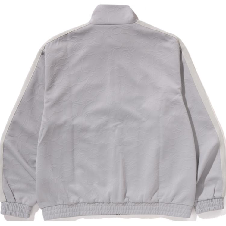 Sizing BAPE FW24 Jaket Kasual High Neck Zip-Up Logo dengan Hujung Elastik. 0ZXSWM113309N