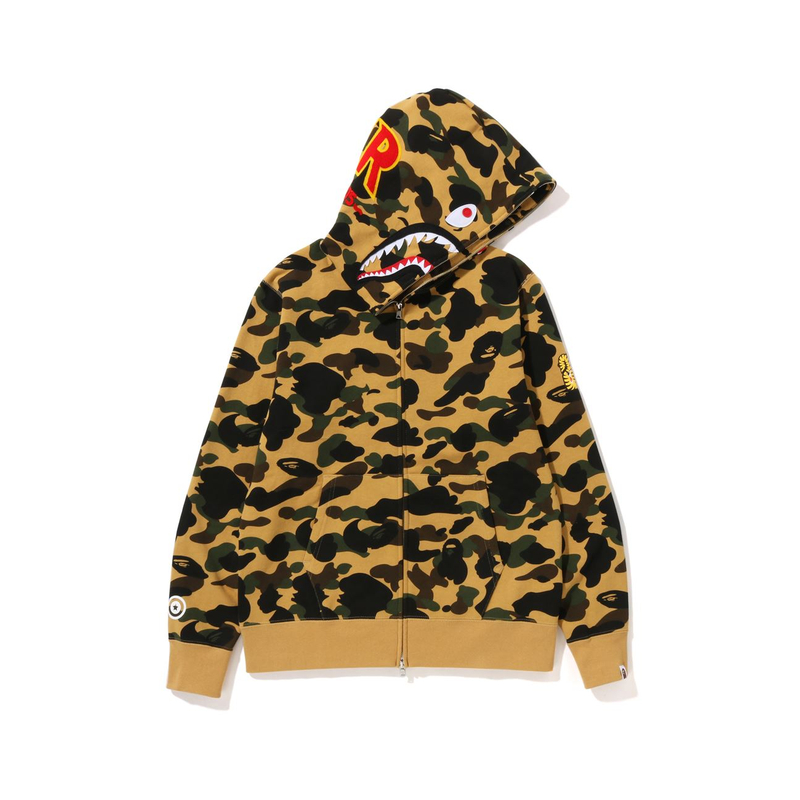 BAPE FW24 Shark Embroidered Camo Zip-Up Hoodie 0ZXSWM115004N 圖 2