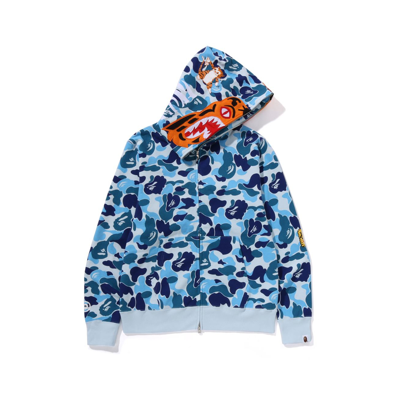 BAPE FW24 Tiger Camo ABC Full-Print Hoodie Zip-Up 0ZXSWM115003N