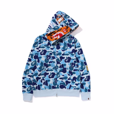 BAPE FW24 Tiger Camo ABC Full-Print Hoodie Zip-Up 0ZXSWM115003N