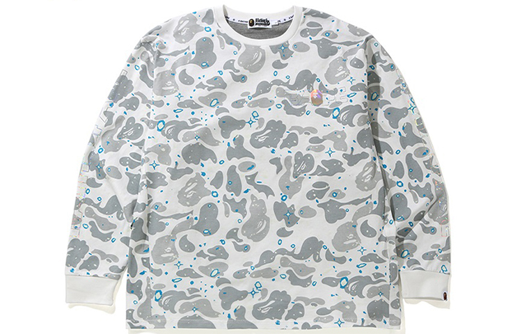 Order BAPE银河迷彩字母长袖T恤 1G30-111-003