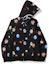 Buy BAPE Galaxy Shark Full Zip Hoodie Black