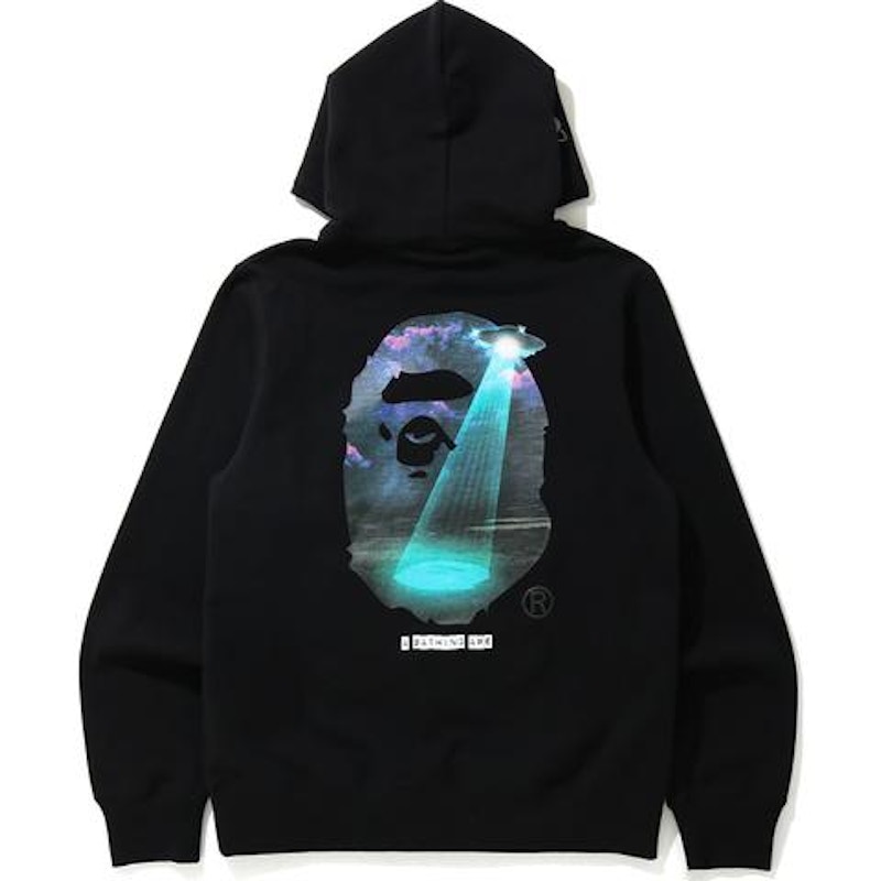 BAPE Galaxy UFO Pullover Hoodie Black 圖 2