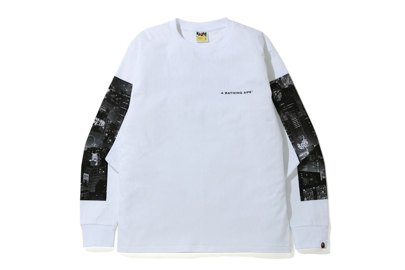 BAPE Ghost L/S Tee White