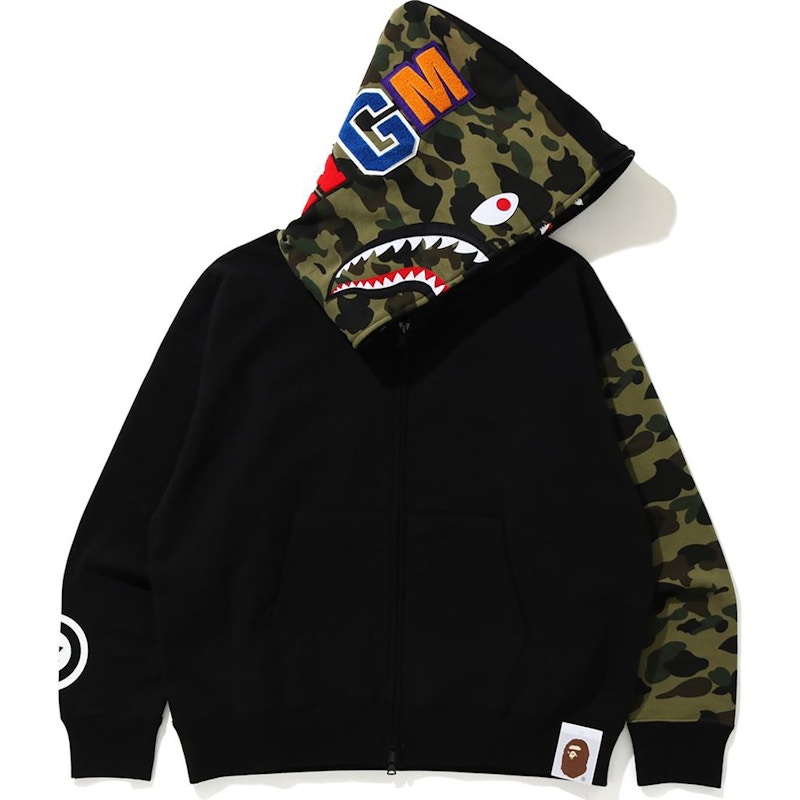 BAPE Giant Shark Full Zip Hoodie Black