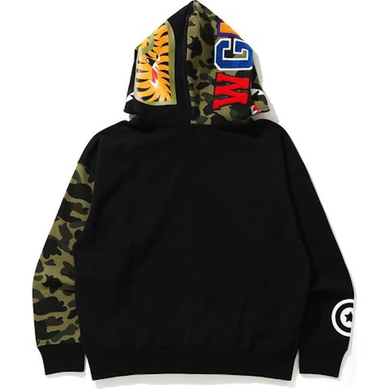 BAPE Giant Shark Full Zip Hoodie Black 圖 3