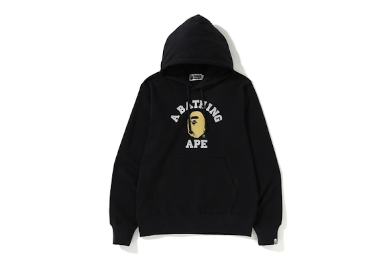 Buy Bape Glitter College Pullover Hoodie Black