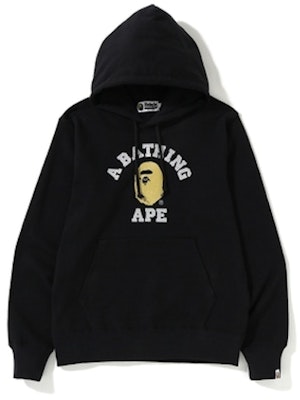 Bape Glitter College Pullover Hoodie Black Buy Bape Glitter College Pullover Hoodie Black