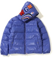 Bape Glossy Shark Down Jacket Purple Bape Glossy Shark Down Jacket Purple