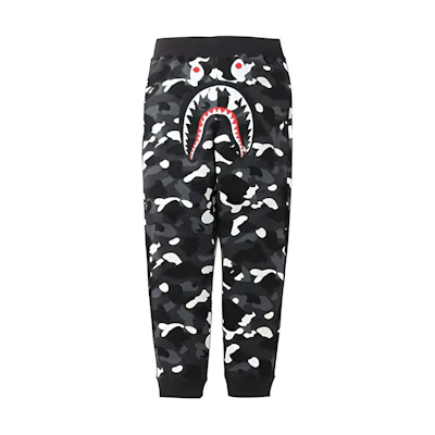 BAPE Glow-in-the-Dark Shark Pants Unisex Black 1F70-152-008-blk