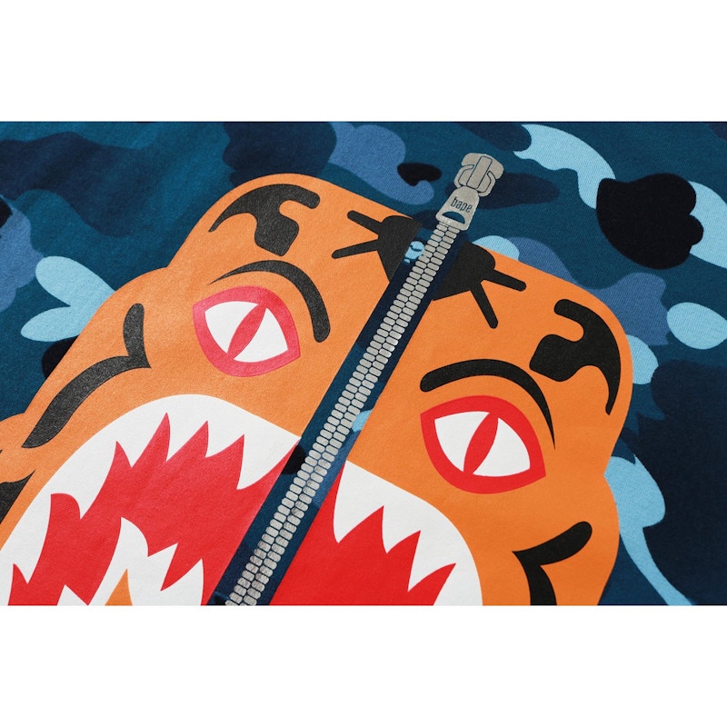 BAPE Gradation Camo Tiger Tee Blue 圖 3