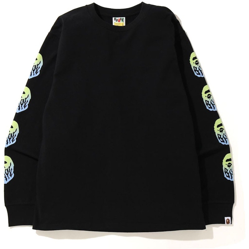 bape-gradation-flame-l-s-tee-black