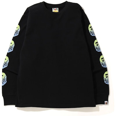 BAPE Gradation Flame L/S Tee Black Buy BAPE Gradation Flame L/S Tee Black